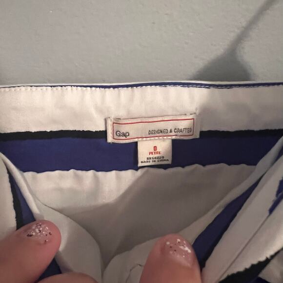 Gap Blue & White Stripe Sleeveless Mini Dress Womens Size 0 Petite Spandex Blend - Picture 8 of 11